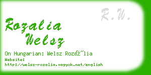 rozalia welsz business card